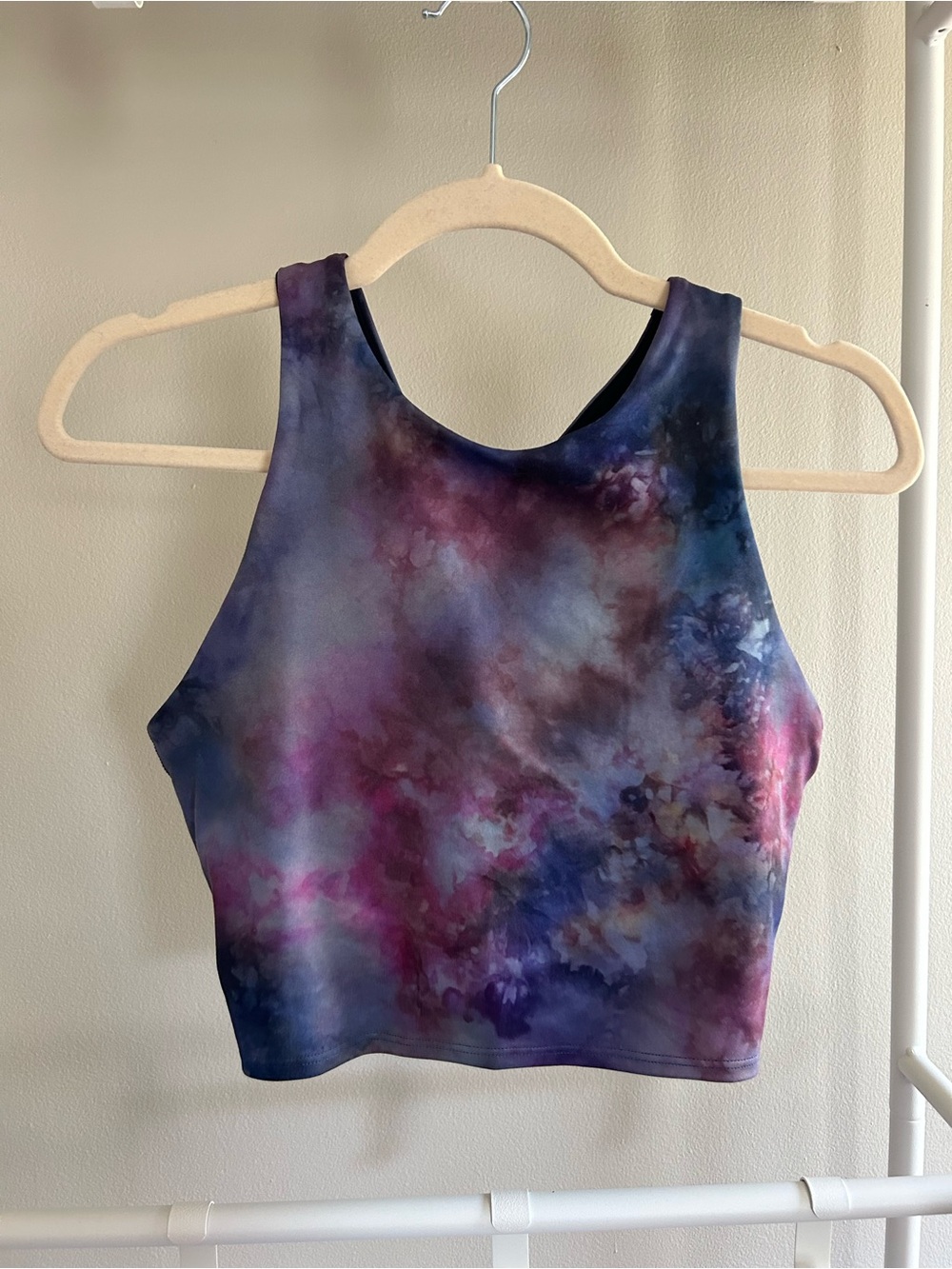 Athleta purple tie dye conscious crop size M